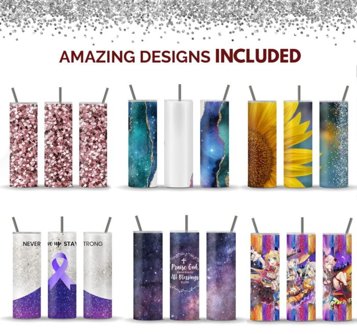 19 Picture Photo Tumbler Template, Png Sublimation Photo Collage 20oz Skinny Tumbler Tapered, Straight Waterslide Full Wrap, Digital tumbler