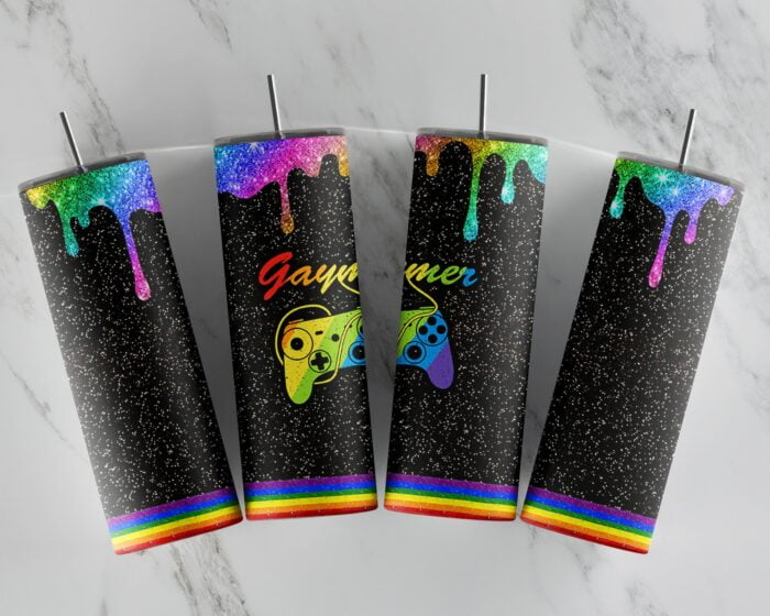 LGBT Pack OF 12 Tumbler Design | Sublimation Designs Downloads - Skinny 20oz tumbler PNG | Gay Pride Tumbler wrap design